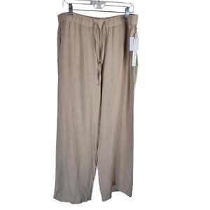 Caslon Tan 100% Linen Business Work Casual Women's Pants XL NWT